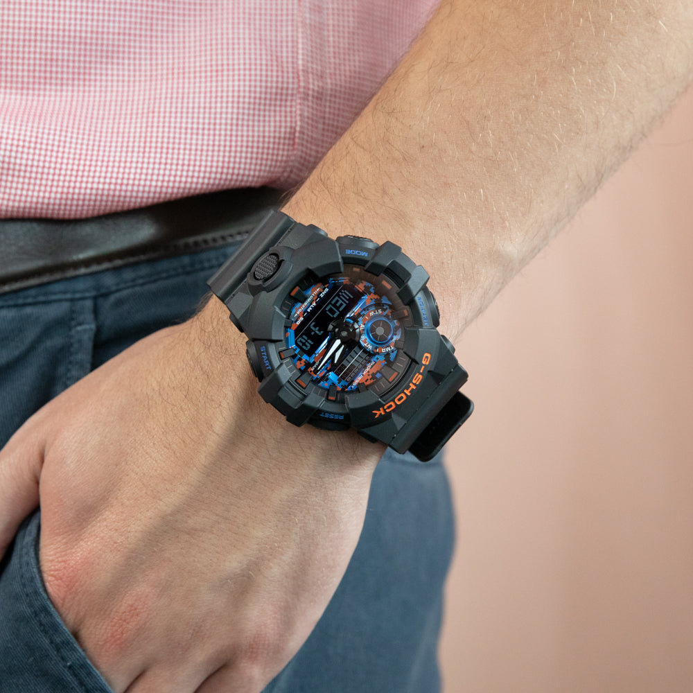 G Shock GA700CT 1A Digital Analog Watch - City Camouflage Series Military Style for Outdoor, Sports & Everyday Wear