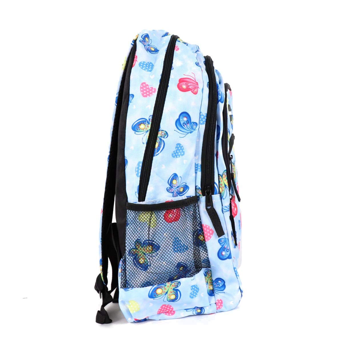 Waterproof Parquet Travel Backpack for Hiking, Camping & Business - Lightweight Laptop Backpack with USB Port (15.6 Inch) for Men & Women - Perfect for Outdoor Adventures, Commuting & Air Travel (Blue Butterfly Design)