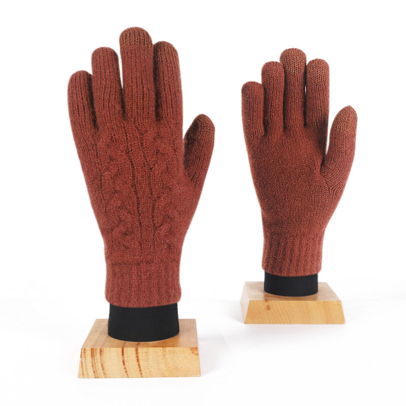 Warm Fleece Touch Screen Knitted Gloves for Winter - Soft Thermal Texting Gloves for Smartphones - Perfect for Outdoor Activities, Running, Hiking & Commuting
