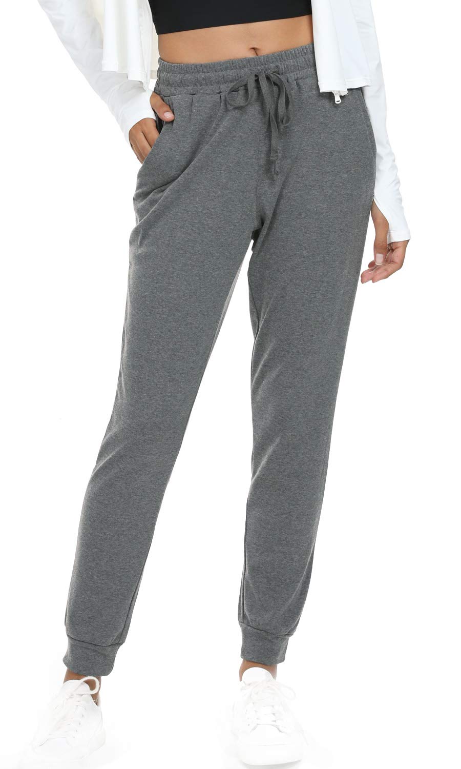 Women's Cotton Joggers Pants - Tapered Active Sweatpants for Yoga, Workout & Lounge with Pockets | Comfortable Casual & Athletic Wear for Everyday Use