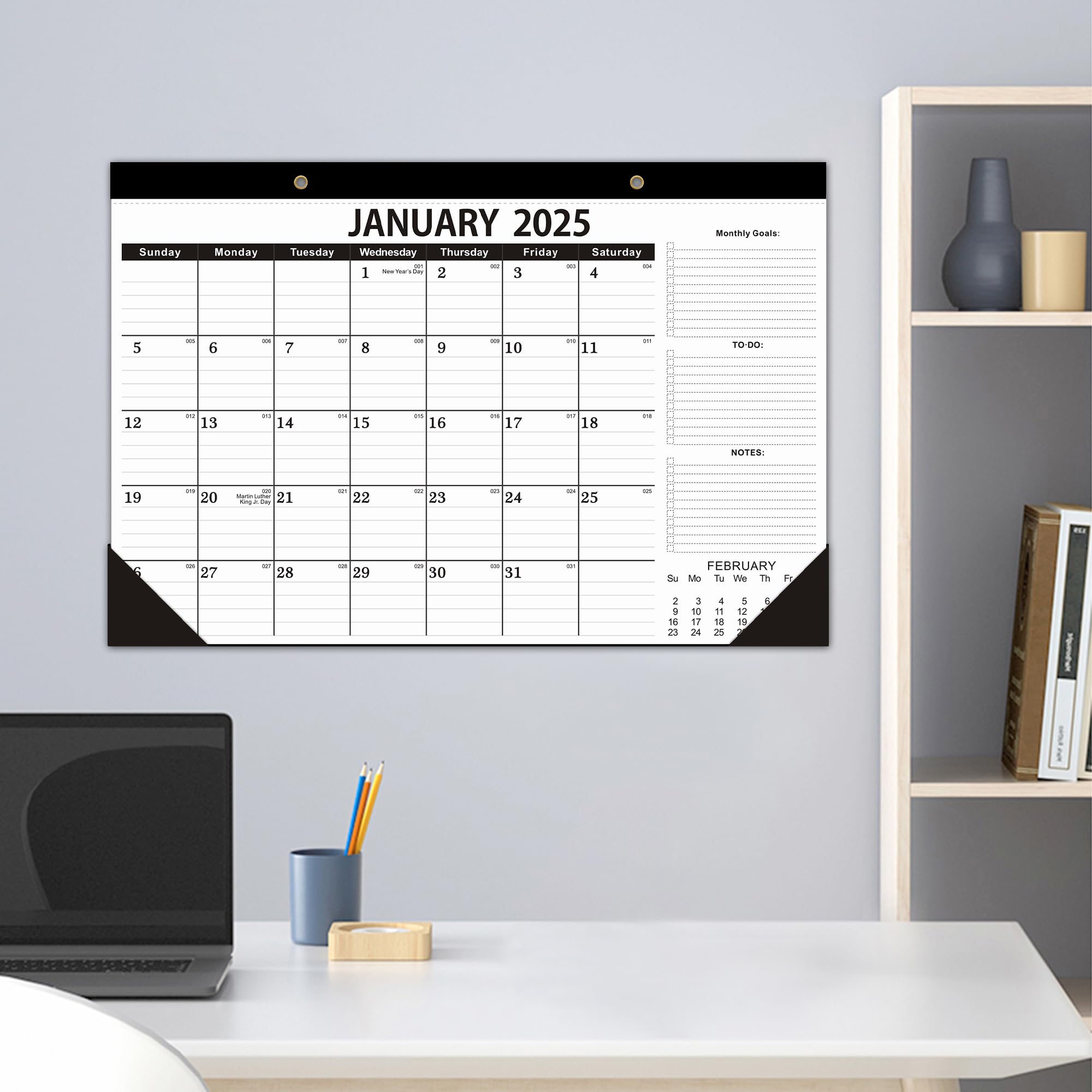 2025-2026 18-Month Large Desk Calendar (17