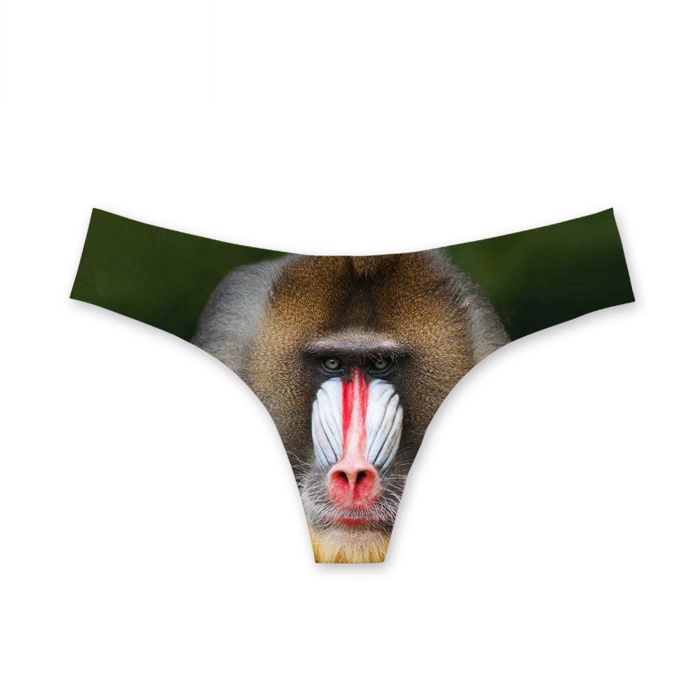 HUGS IDEA Women's Cute Animal Print G-String Thong Underwear - Sexy Lingerie for Date Night, Valentine's Gift, Boudoir Photoshoot
