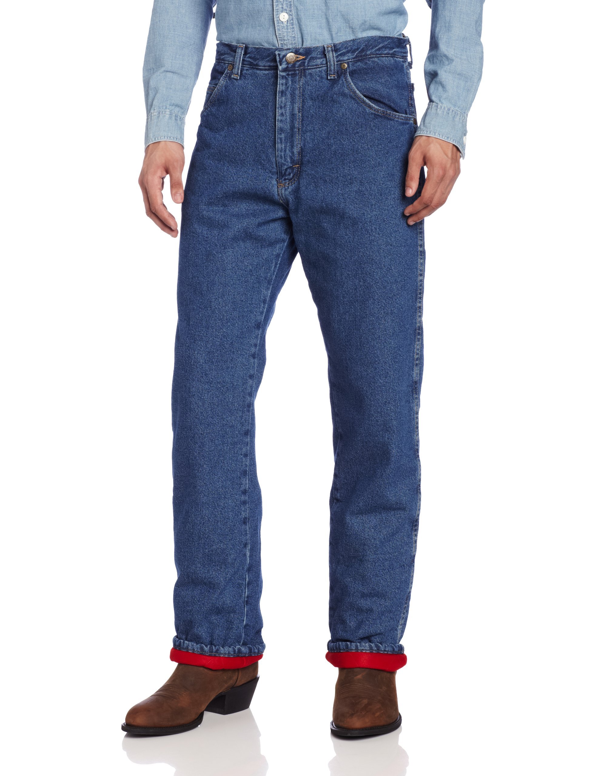 Wrangler Rugged Wear Men's Thermal Lined Woodland Camo Jeans for Cold Weather Hunting & Outdoor Work