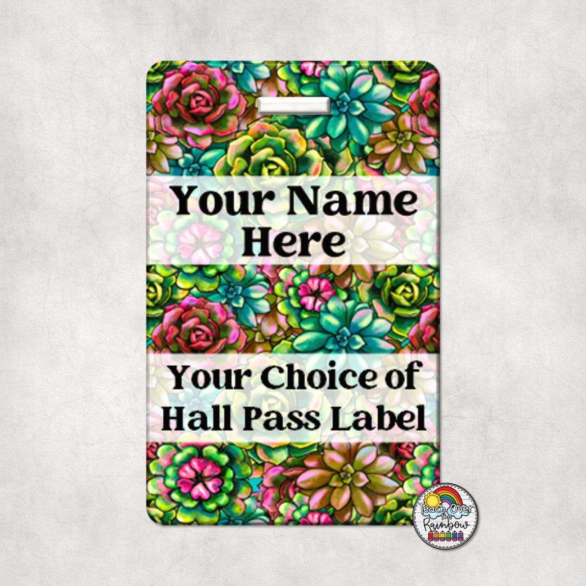 Succulent Love Hall Pass Set - Cute Plant-Themed Hall Passes for Teachers & Students - Perfect for Classroom Management & School Activities