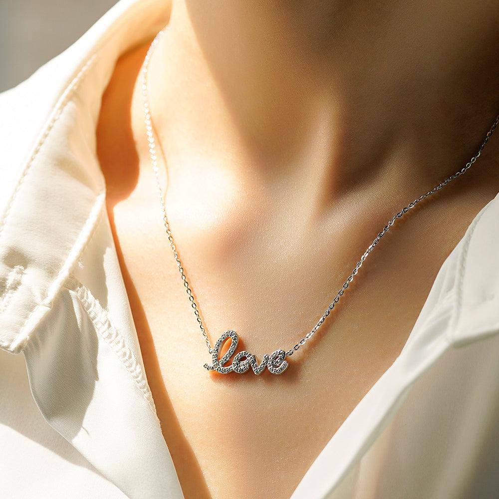 Moissanite Diamond Necklace Pendant for Women - Elegant & Sparkling Jewelry Gift for Anniversary, Wedding, Valentine's Day