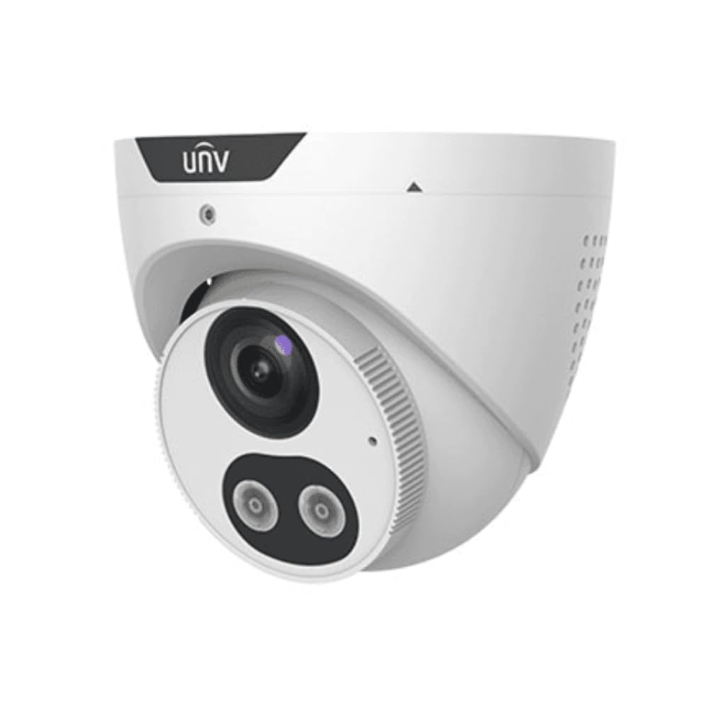 Uniview IPC3614SB-ADF28KMC-I0 4MP HD Security Camera with Light & Sound Alarm - Outdoor/Indoor Surveillance for Home, Office & Business Protection