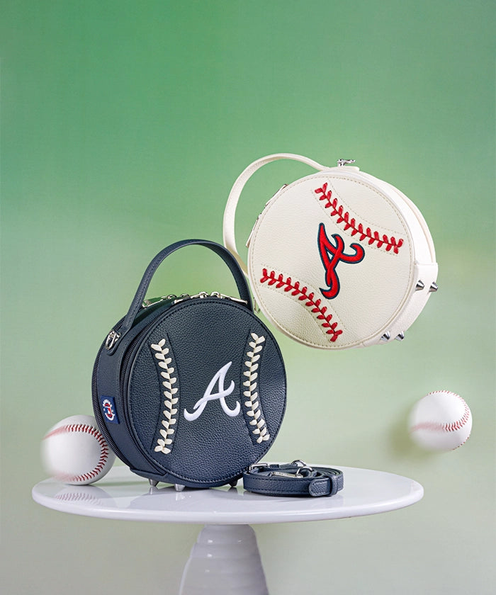 MLB Atlanta Braves Genuine Leather Crossbody Bag for Women & Men - Stylish & Durable Purse for Baseball Games, Travel & Daily Use