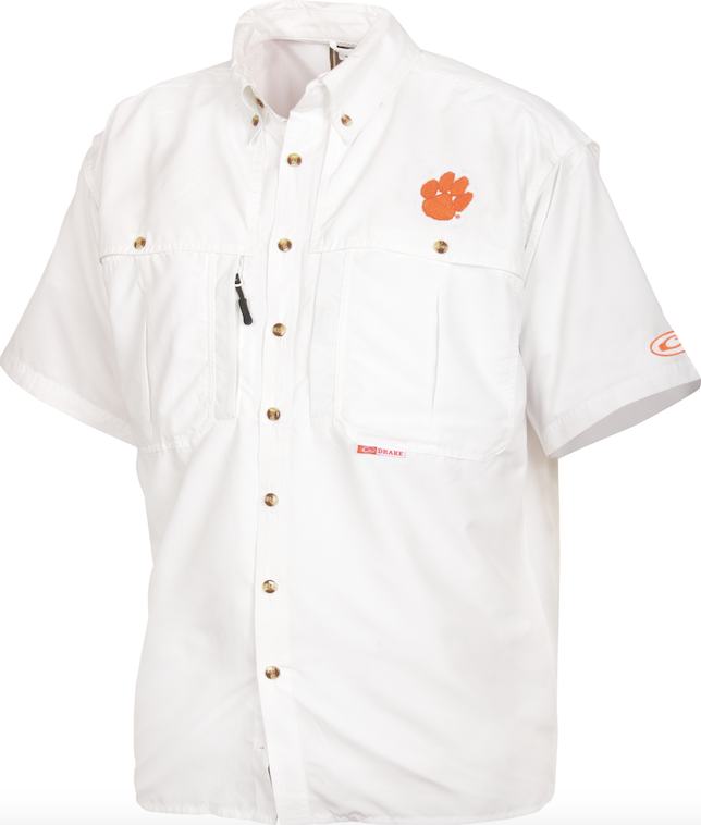 Clemson Wingshooter's Short Sleeve Shirt - Lightweight Hunting & Outdoor Performance Top for Men - Perfect for Bird Hunting, Shooting Sports & Casual Wear