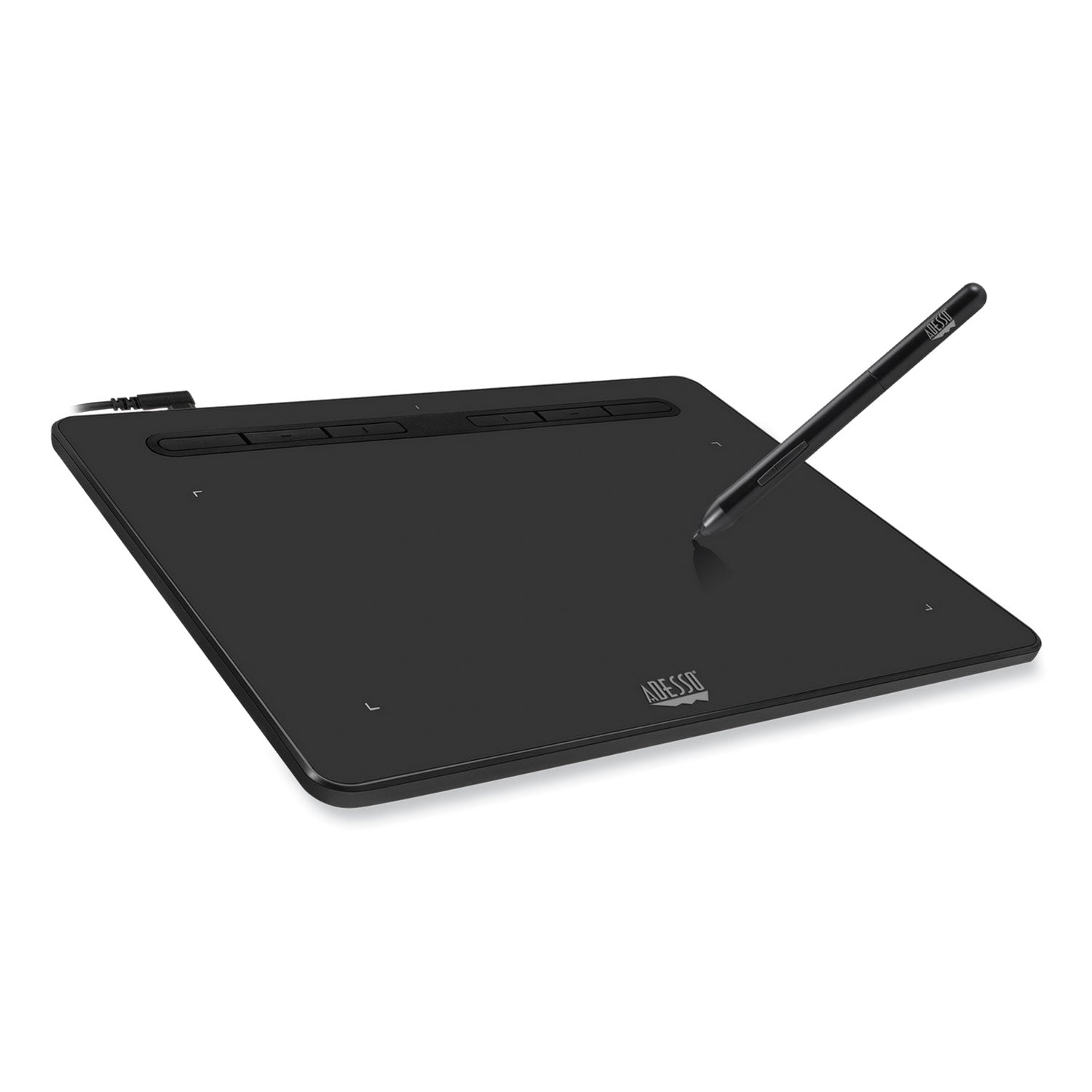 Adesso Cybertablet K8 - 8 x 5 Inch Graphic Drawing Tablet with Stylus, Black | Digital Art, Design & Note Taking for Artists, Students & Professionals