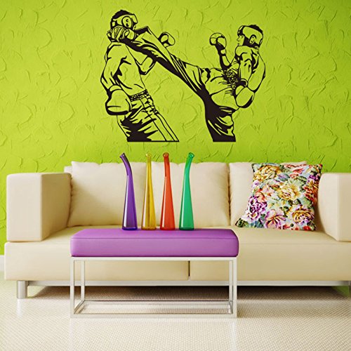 DNVEN 28x22 Inches Boxing Free Sparring Sports Wall Decals - Peel and Stick Vinyl Stickers for Home Decor, Living Room, Bedroom, Kids Room - Perfect for Sports Fans and Gym Wall Art