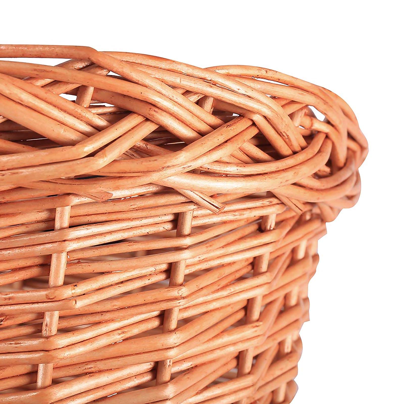 Eco-Friendly Wicker D-Shaped Bicycle Basket - Portable Front Bike Basket for Shopping, Groceries & Vegetables | Perfect for Mountain Bikes, Commuting & Farmers Market Trips