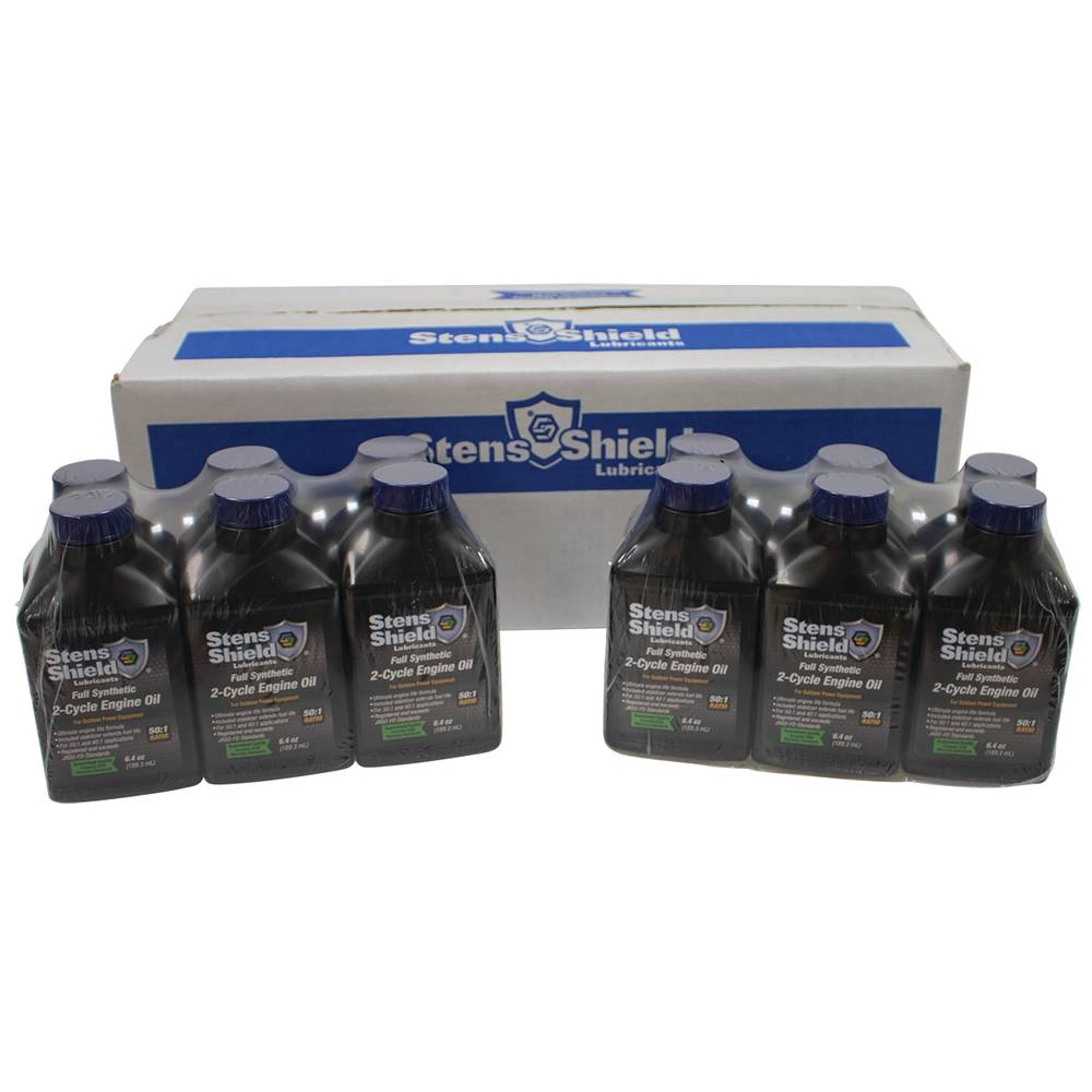 Premium Stens 2-Cycle Engine Oil 770-643 - 24 Pack of 6.4 oz Bottles - Ideal for Lawn Mowers, Chainsaws & Outdoor Power Equipment