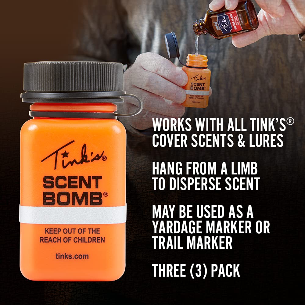 TINK'S Power Pig Sow-in-Heat 4 oz Hog Attractant & Scent Bombs Bundle | 100% Natural Boar Urine Lure for Hunting | Ideal for Deer, Hog & Predator Hunting in Woods & Fields