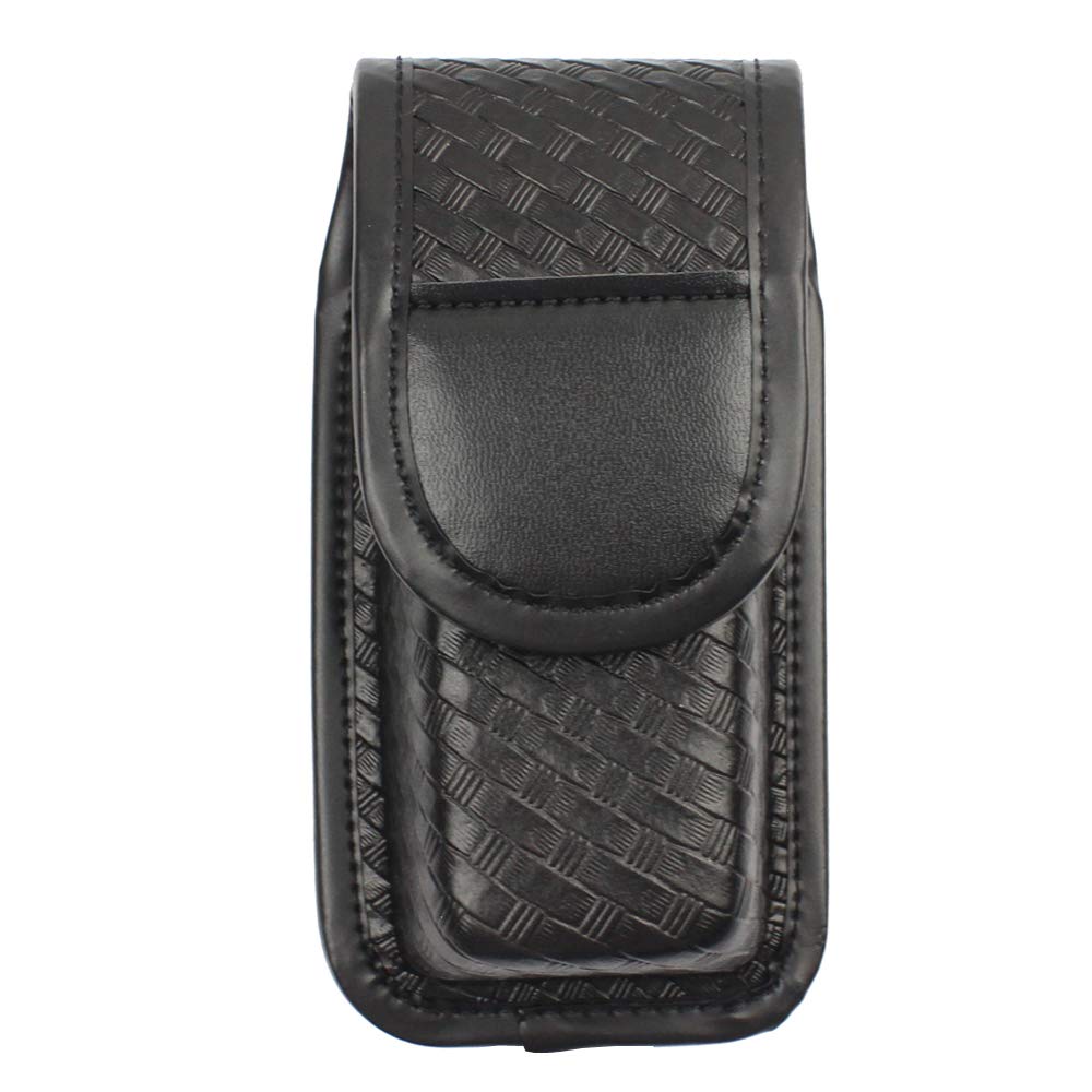 ROCOTACTICAL Basketweave MK3 OC Pepper Spray Holder - Leather Mace Spray Holster for Self Defense, Police Duty & Outdoor Safety | Perfect for Hiking, Jogging and Personal Protection