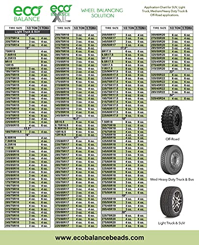 ECO Balance 20-ECOXL12 ECO XL Extreme Condition Tire Balancing Beads - 12 Pack (20oz Each) for Off-Road Vehicles & Light Duty Trucks | Wheel Weights Alternative | Improve Ride Comfort on Rough Terrain & Highway Driving