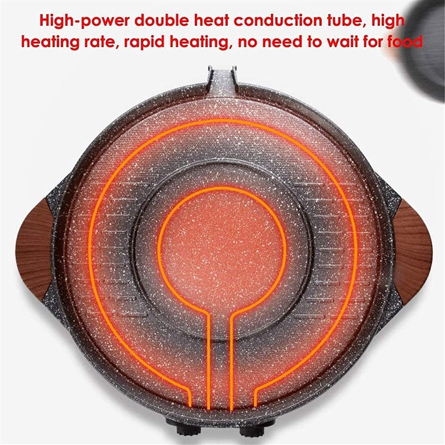 Electric BBQ Hot Pot & Shabu Grill - 2-in-1 Non-Stick Electric Pan for Indoor Cooking, Perfect for Family Gatherings & Asian Hot Pot Parties