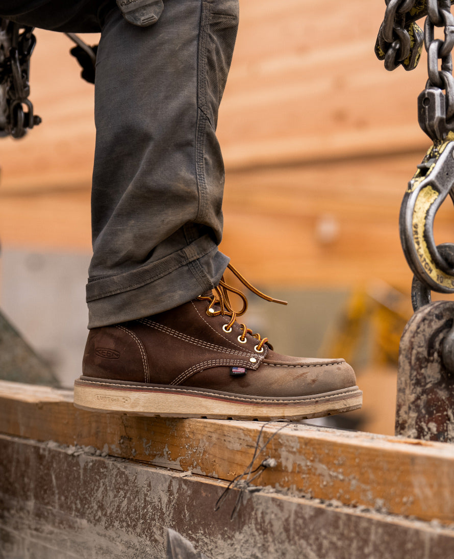 Men's Liberty 6 Waterproof Work Boots with Carbon Toe - Chestnut/Gum | Durable Safety Boots for Construction, Hiking & Outdoor Work