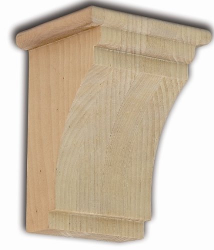Small Wooden Shaker Corbel Bracket - Solid Birch Wood, Handcrafted Shelf Support Bracket for Kitchen Cabinets, Bookshelves & Home Decor