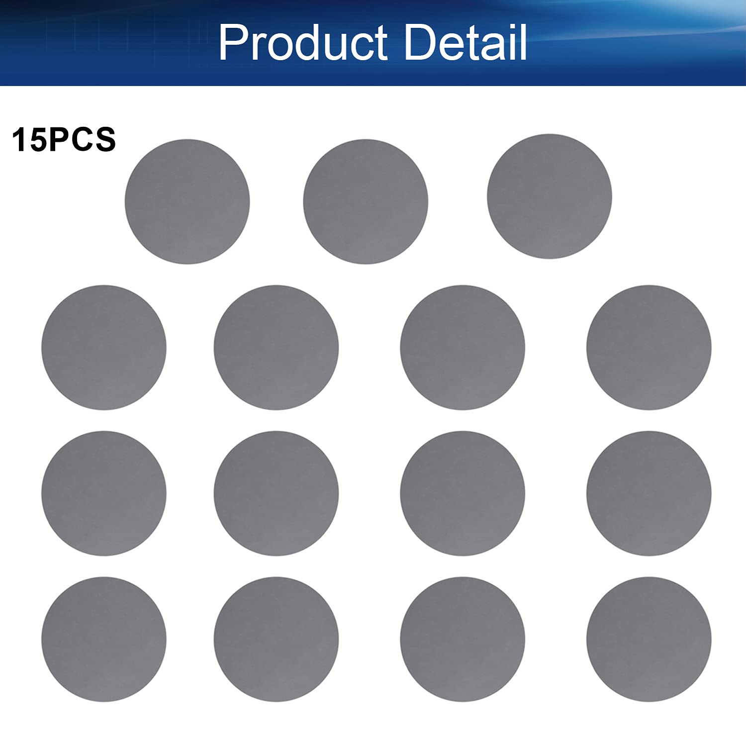 15PCS 3000 Grits Hook and Loop Sanding Discs - 5-Inch No-Hole Aluminum Oxide Sandpaper for Grinder Polishing - Perfect for Woodworking, Metal Finishing & DIY Projects