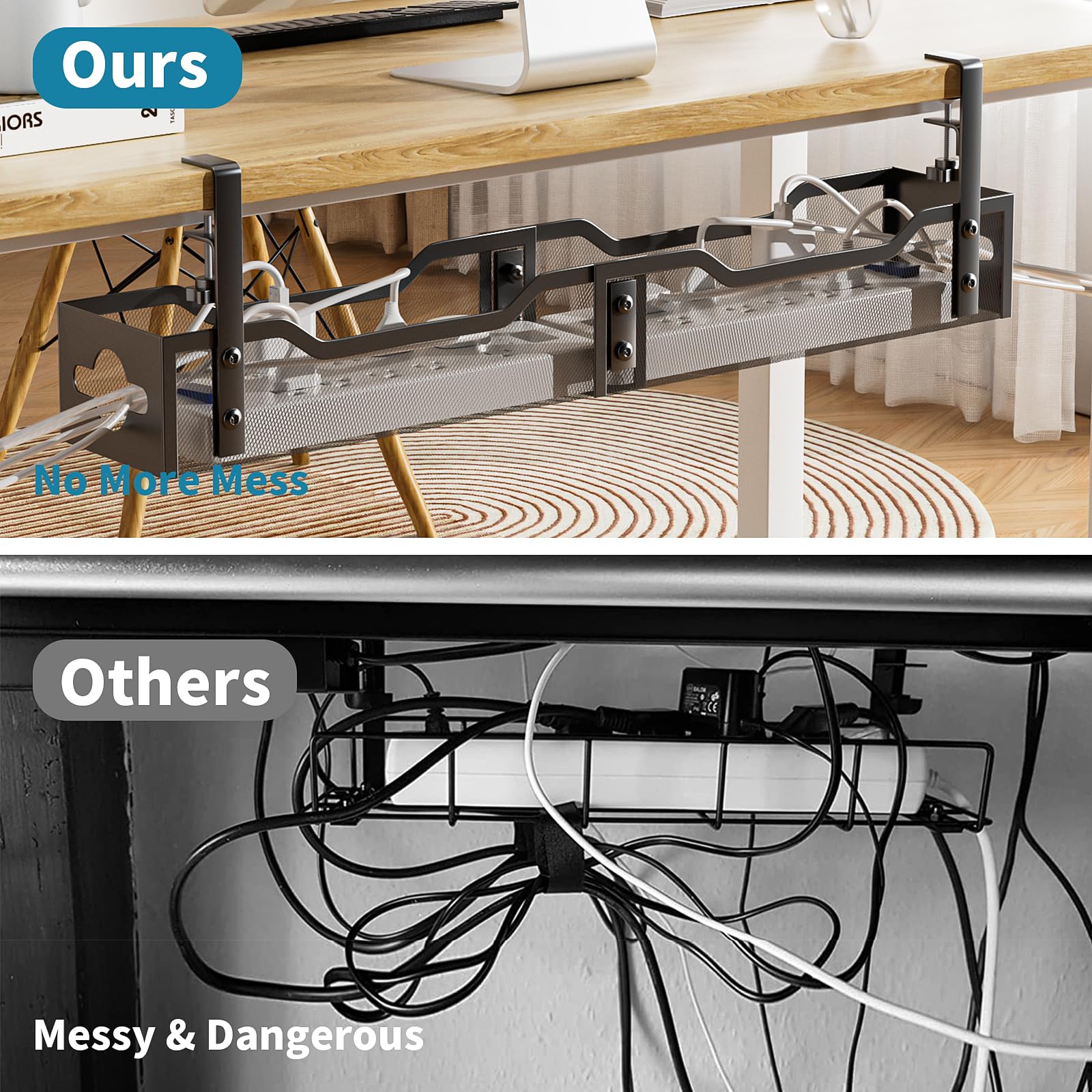 Under Desk Cable Management Tray - 25