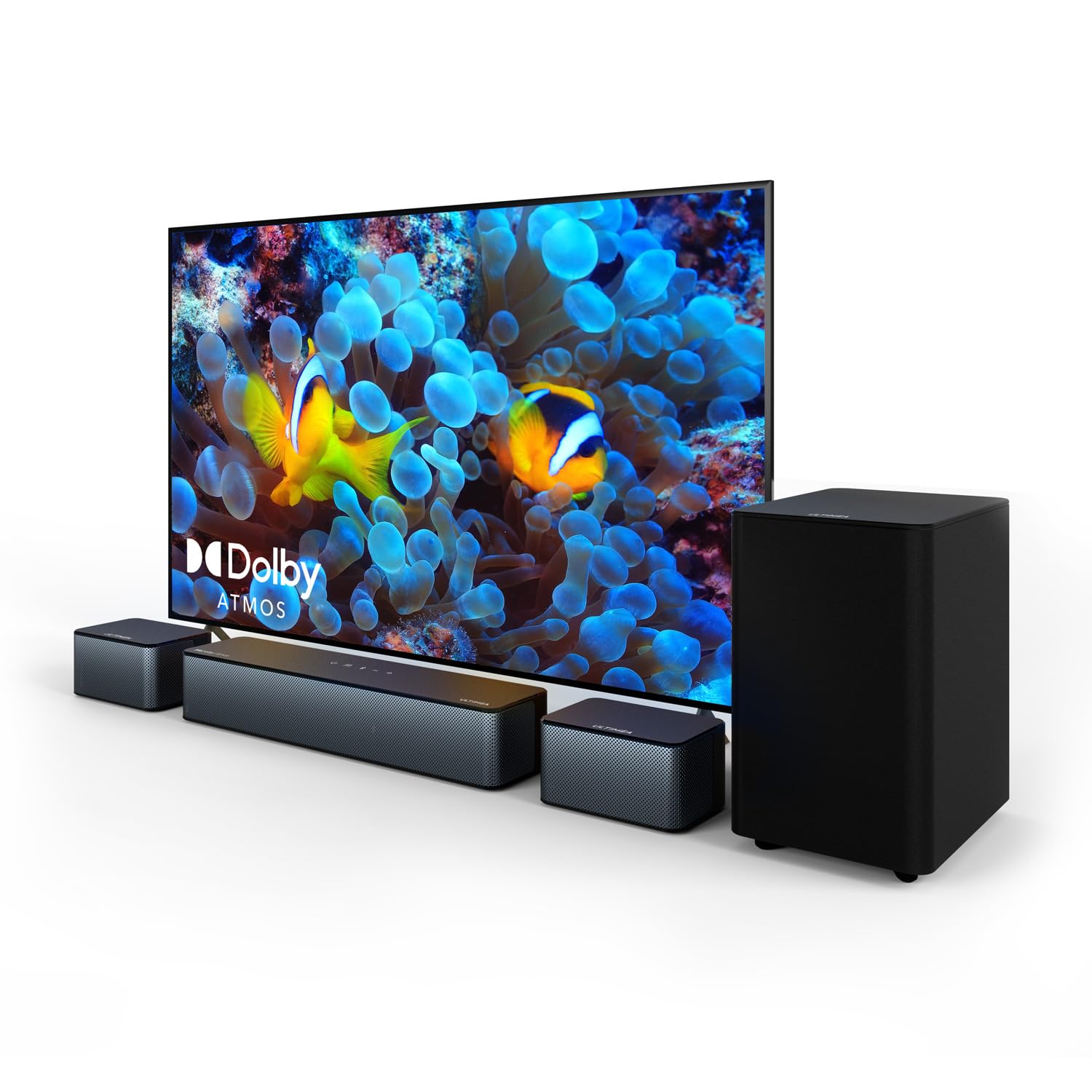 ULTIMEA D60 5.1 Channel Sound Bar with Dolby Atmos | 410W Powerful Surround Sound System for Smart TV | Wireless Subwoofer with Adjustable Bass | HDMI eARC for Home Theater Setup | Perfect for Movie Nights & Gaming Sessions