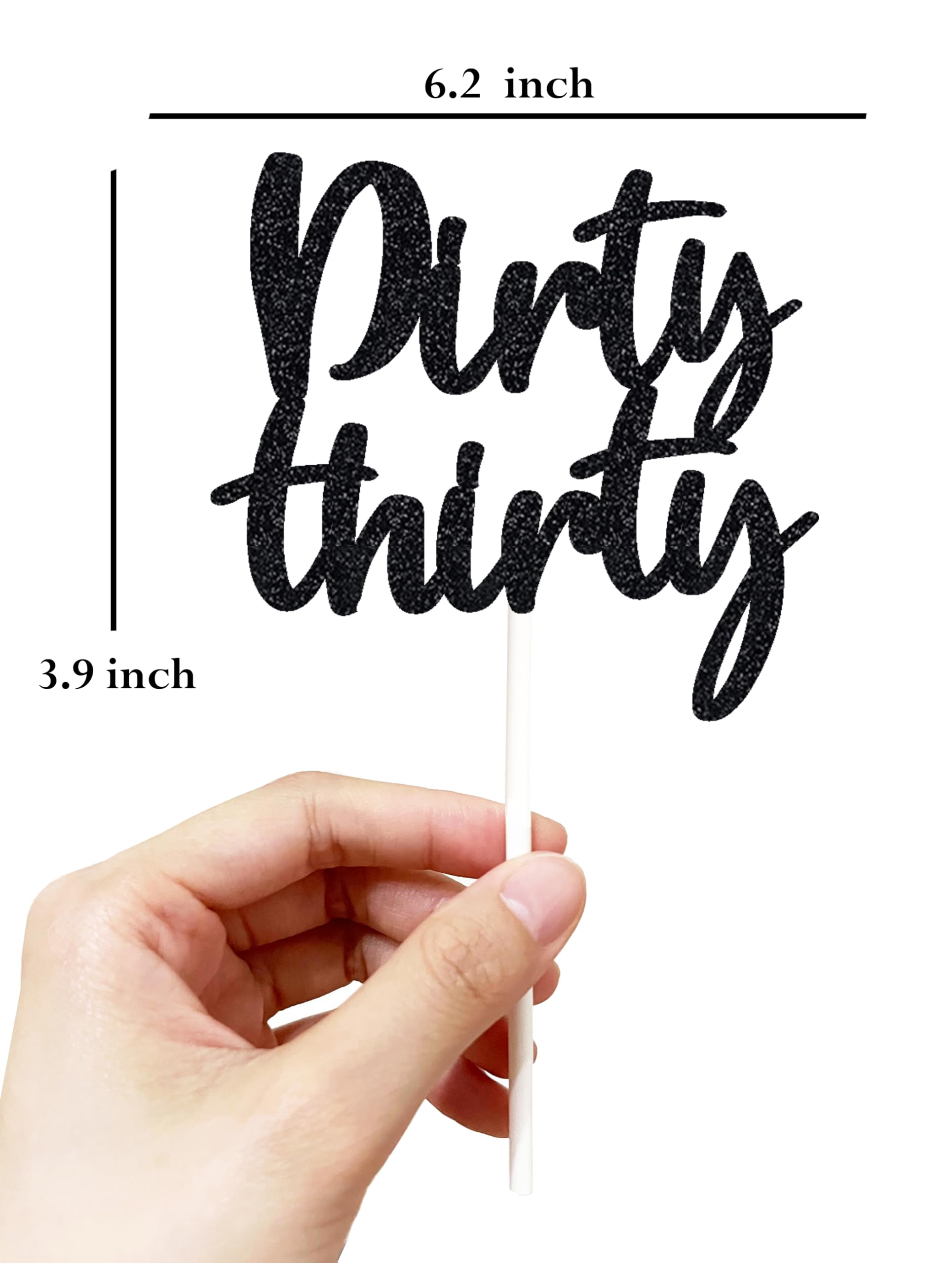Dirty Thirty Birthday Cake Topper - 30th Birthday Decorations for Women & Men - Funny 30 Cake Topper for Birthday Parties, Bachelorette & Milestone Celebrations - Perfect for Cakes, Cupcakes & Desserts