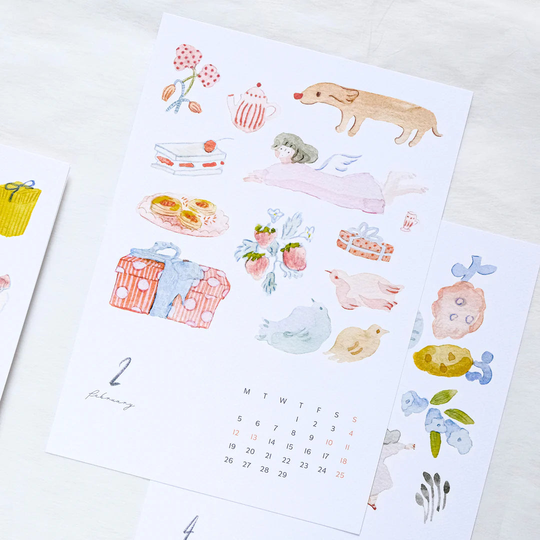 Dodolulu 2024 Monthly Wall Calendar - A4 Size | Perfect for Home, Office & School Organization