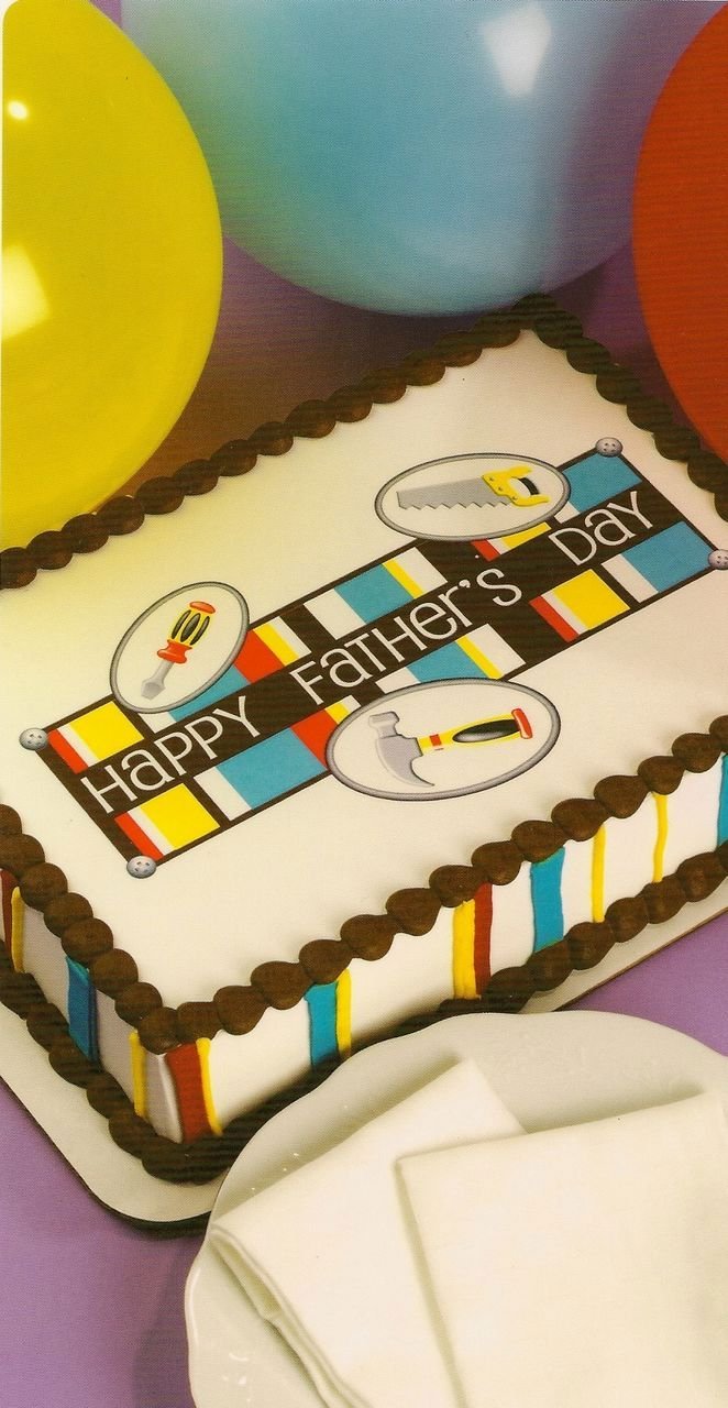 2-Inch Round Happy Father's Day Tools Edible Cake & Cupcake Toppers - Perfect for DIY Baking, Birthday Parties & Father's Day Celebrations