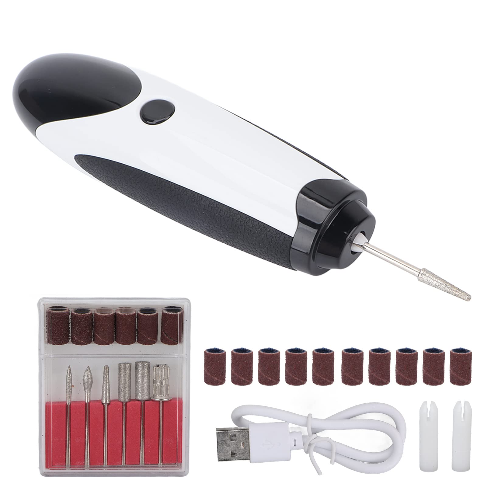 Professional Electric Pedicure & Manicure Kit - 360° Rotation with 6 Interchangeable Heads for Smooth Nails & Callus Removal - Perfect for Home Foot Care & Salon Use