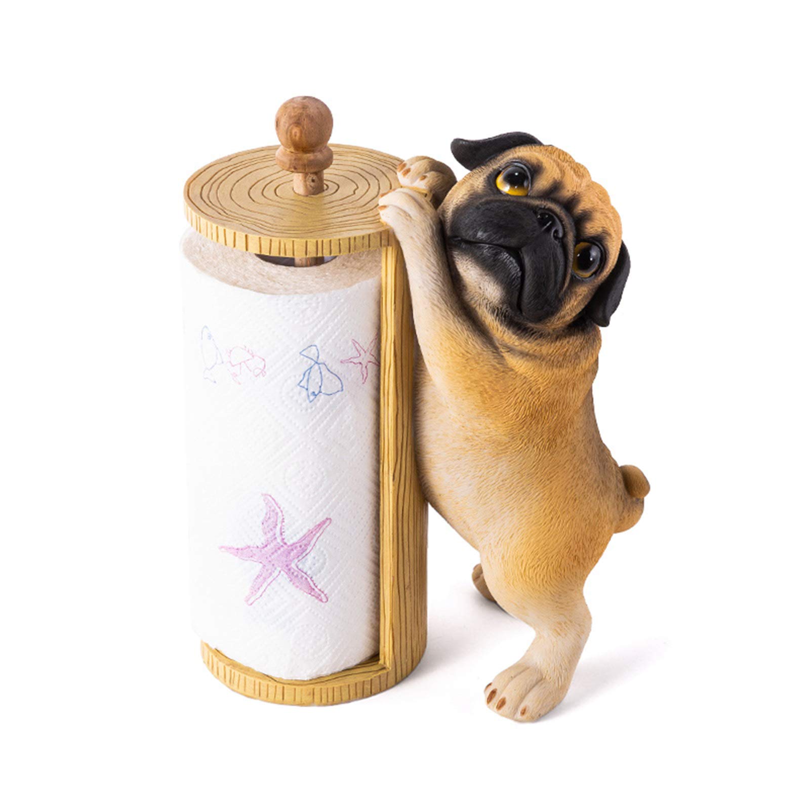 Creative Dog-Shaped Resin Paper Towel Holder - Stylish Kitchen Roll & Toilet Paper Organizer for Home, Hotel, Restaurant, Bar Decor - Perfect for Modern Kitchen, Bathroom & Office Spaces