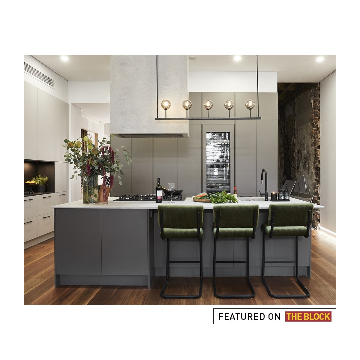 Luxury Blake Velvet Bar Stool - Modern Kitchen Island & Counter Height Stool with Padded Seat - Perfect for Home, Cafe & Restaurant Decor