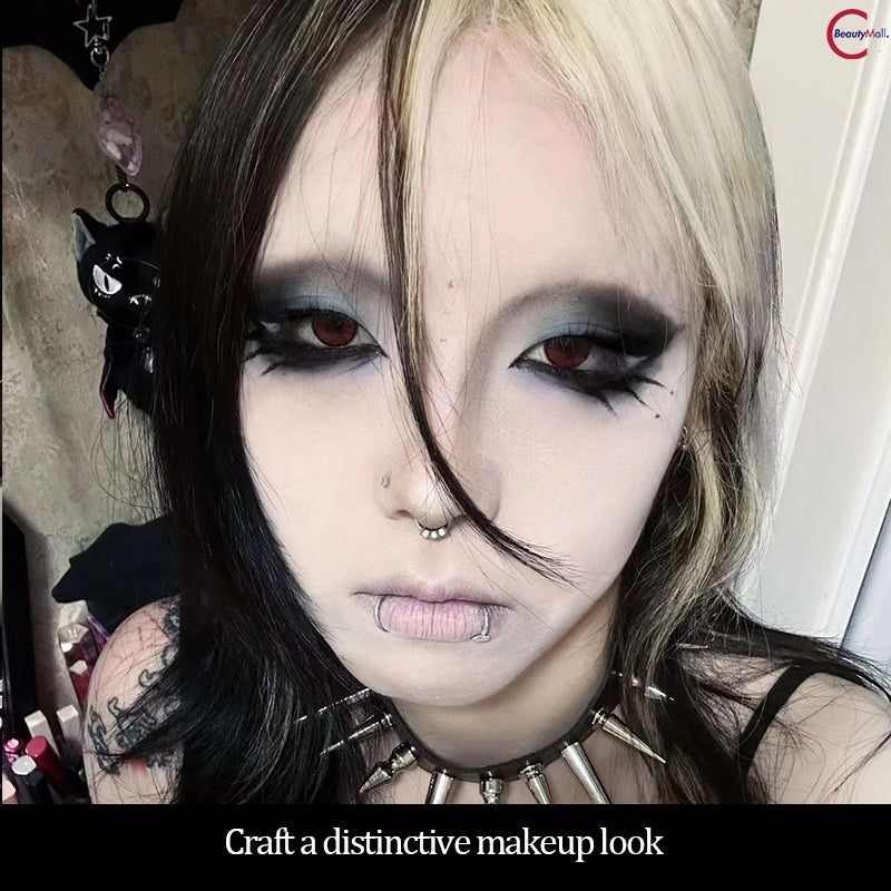 BEEKY BEAM Resurrection Thunder Crystal White Coffin Eyeshadow Palette - 12 Highly Pigmented Matte & Shimmer Shades for Dramatic Gothic & Vampire Makeup Looks - Perfect for Halloween, Cosplay, and Night Out Glam
