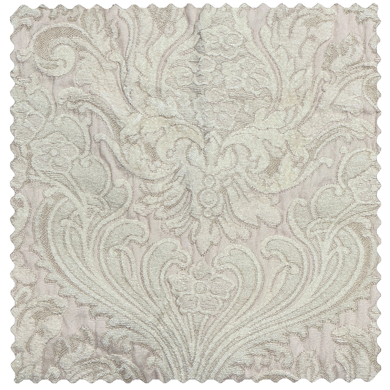Luxury Misty Rose Chenille Damask Fabric - Soft & Elegant Home Decor for Curtains, Pillows & Upholstery | Perfect for Bedroom, Living Room & Wedding Decor