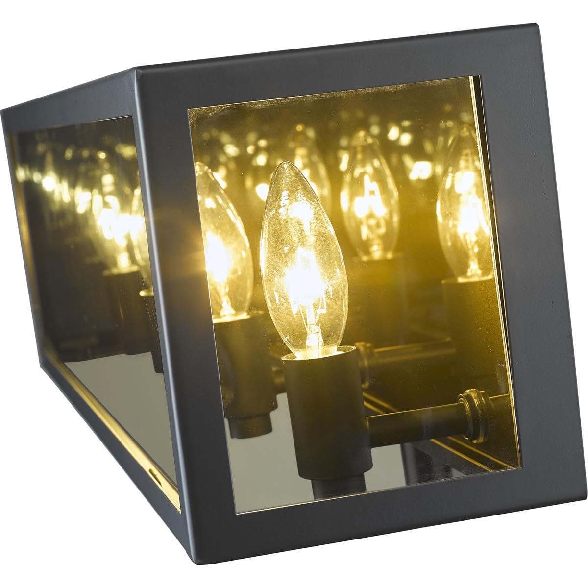 Z-Lite 4-Light Vanity Light Fixture 802-4V-MC in Charcoal Finish - Perfect for Bathroom, Dressing Room & Makeup Area Lighting