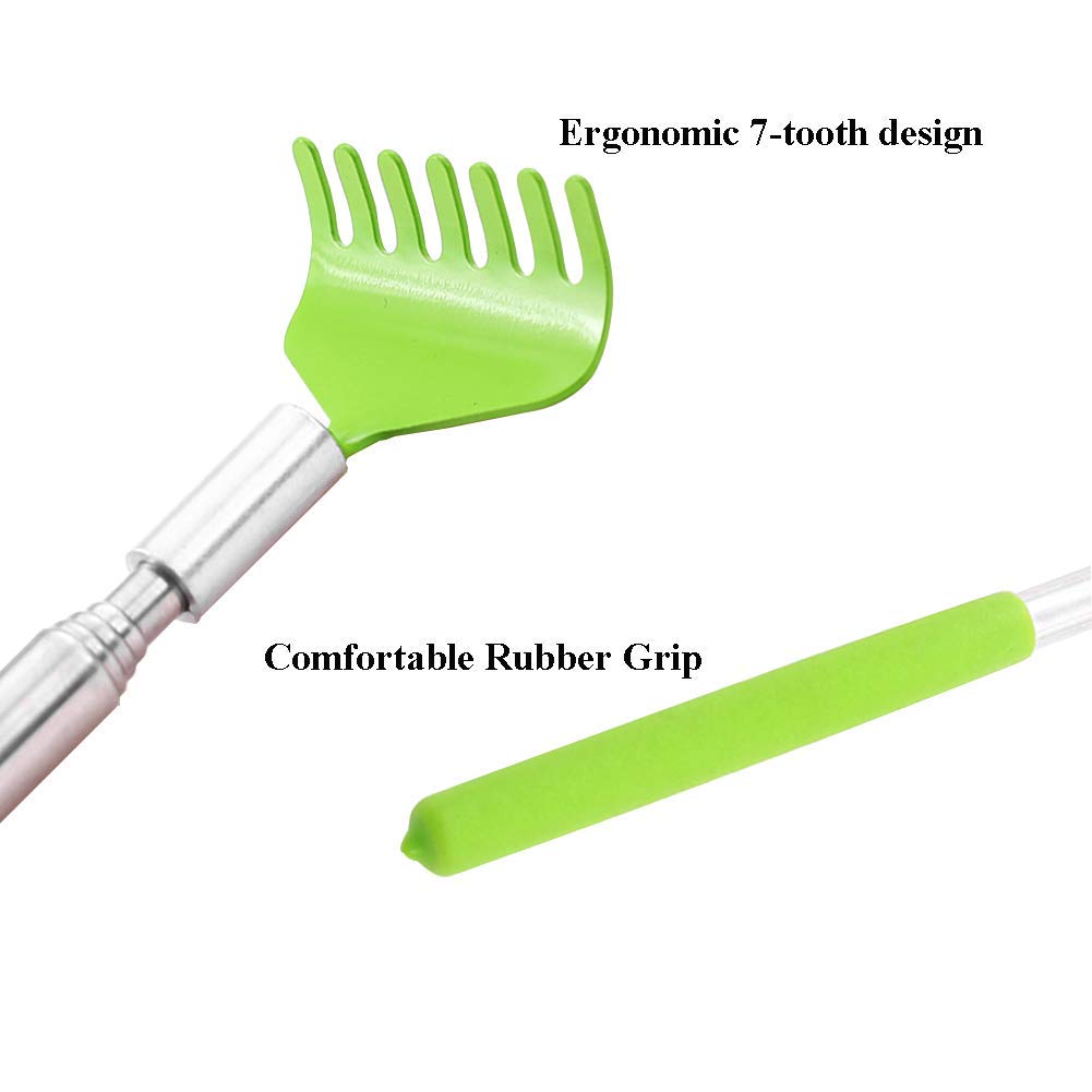 Extendable Back Scratcher with Telescopic Handle (8.26-26.77 Inches) - Christmas Gift Boxed Back Massage Tool - Perfect for Stocking Stuffers & Itch Relief at Home, Office, or Travel