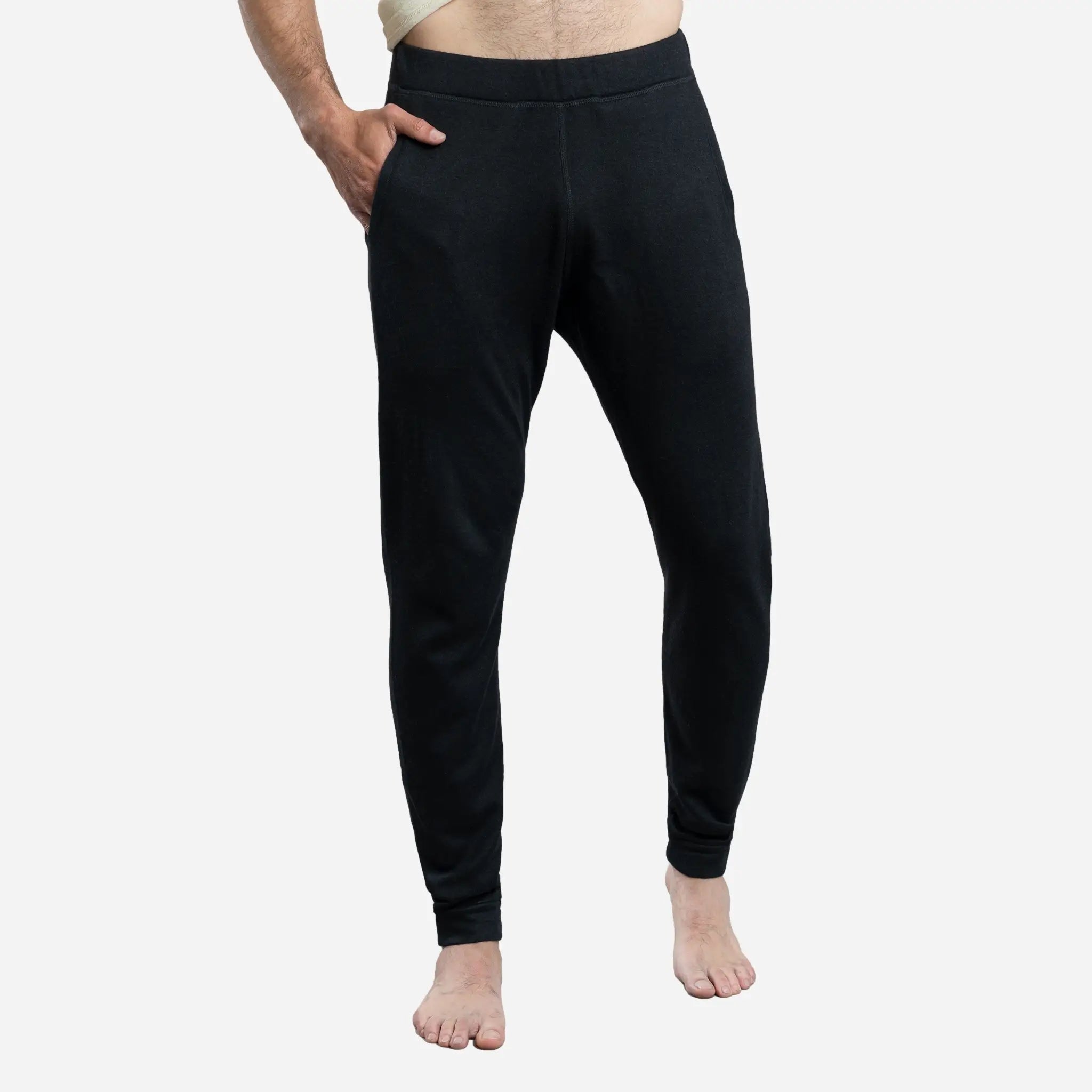 Men's Alpaca Wool Joggers - 300 GSM Lightweight Thermal Running Pants for Winter Outdoor Activities & Lounge Wear