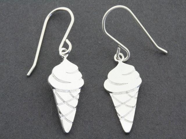 Mr Whippy Ice Cream Cone Hook Earrings - Fun & Playful Dangle Earrings for Women | Perfect for Summer, Parties & Costume Jewelry