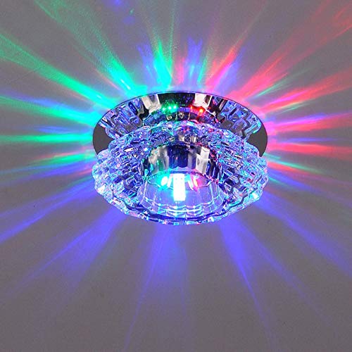 SXNING 3W LED Ceiling Light - Crystal Aisle Lighting for Living Room, Corridor, Hallway - Energy Efficient & Colorful LED Lamp for Home & Office Decor