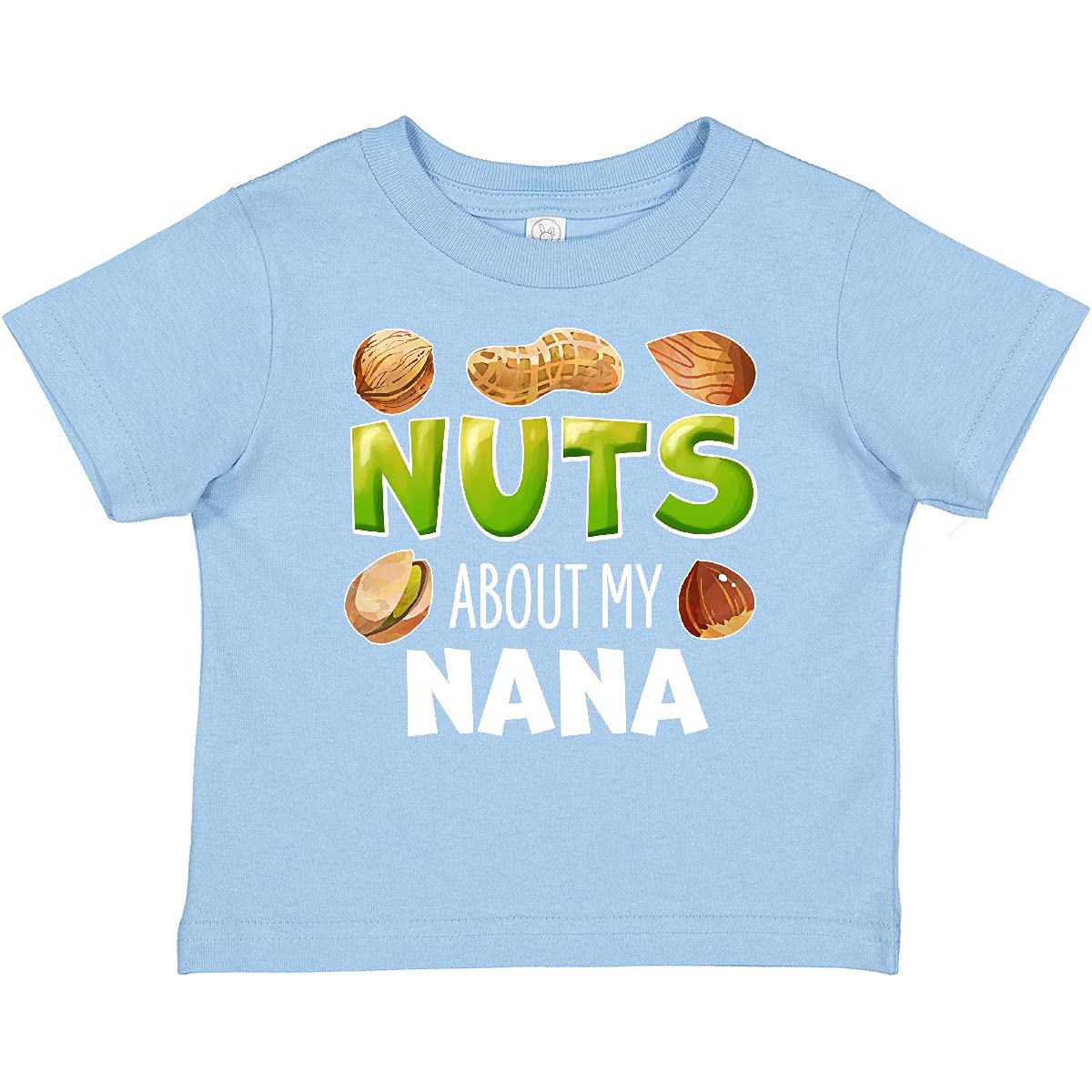 Buy Inktastic Nuts About My Nana Peanut Almond Pistachio Baby T-Shirt - Cute Nut-Themed Outfit for Grandparents Day & Family Gatherings