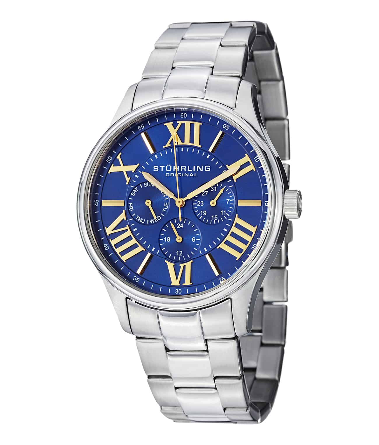 Majestic 391G Quartz 44mm Classic Men's Watch - Waterproof & Stainless Steel - Perfect for Business, Casual & Formal Occasions