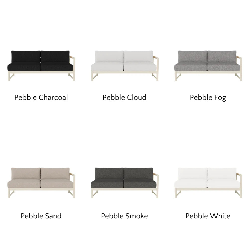 Breeze XL Outdoor Patio Loveseat with Right Arm - Perfect for Gardens, Decks, and Poolside Relaxation