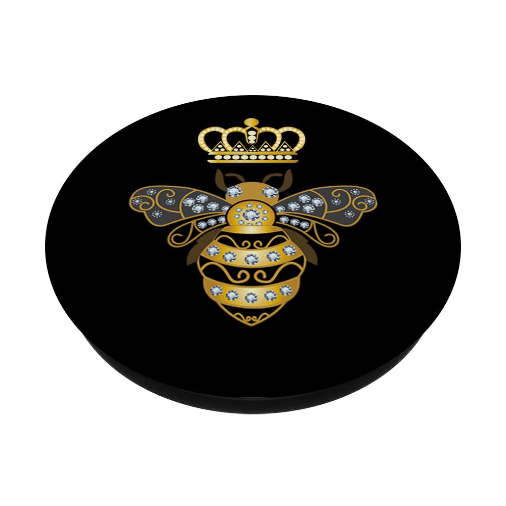Bee Honeybee Mount Stand Holder Grip PopSockets PopGrip: Swappable Phone & Tablet Grip with Adhesive for Easy Use at Home, Office, and Travel