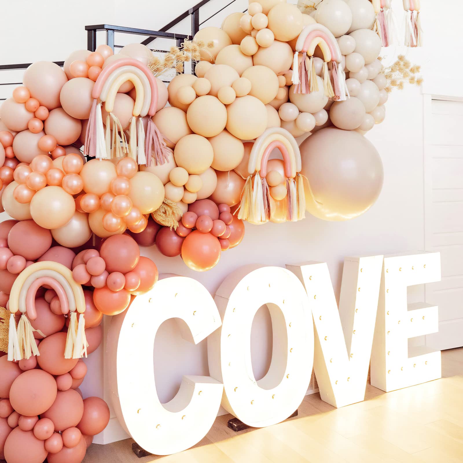 50-Pack 12 Inch Peach Pink Balloons for Party Decor - Balloon Garland, Balloon Arch, Birthday, Baby Shower Decorations | Premium Latex Balloons for Wedding, Bridal Shower, Anniversary & Graduation Parties