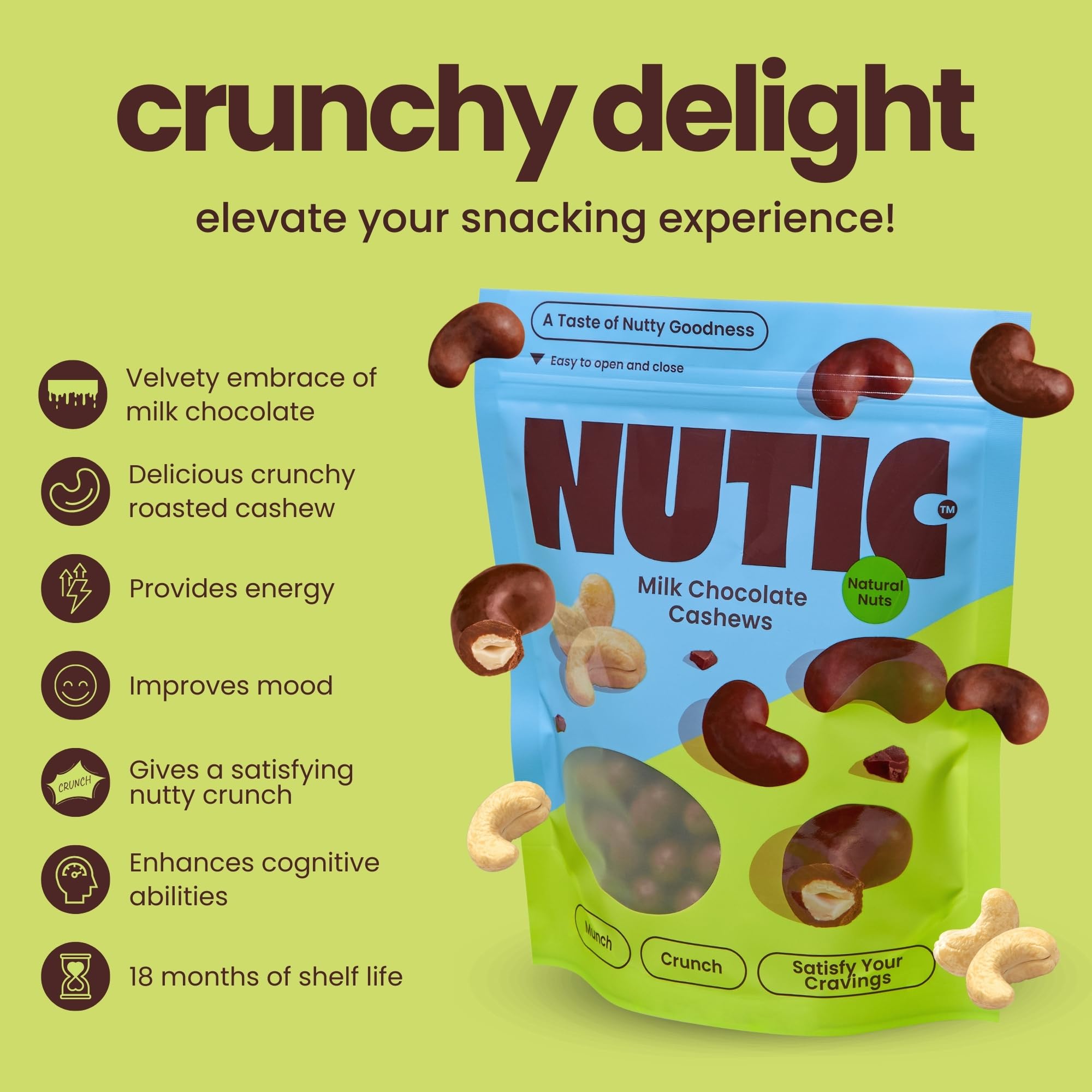 Premium Milk Chocolate Covered Cashews - 2LB Bulk Bag, Creamy Crunchy Snack for Parties, Holidays & Gifting | Vegan-Friendly Gourmet Nuts | Made in USA | Perfect for Office Snacks, Movie Nights & Dessert Platters