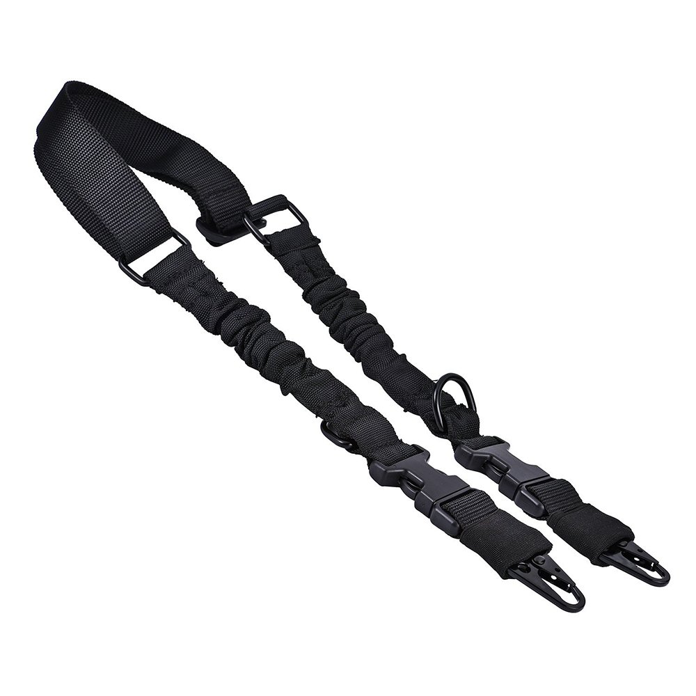 Adjustable 2-Point Rifle Sling with Metal Hook - Heavy Duty Nylon for Hunting & Airsoft