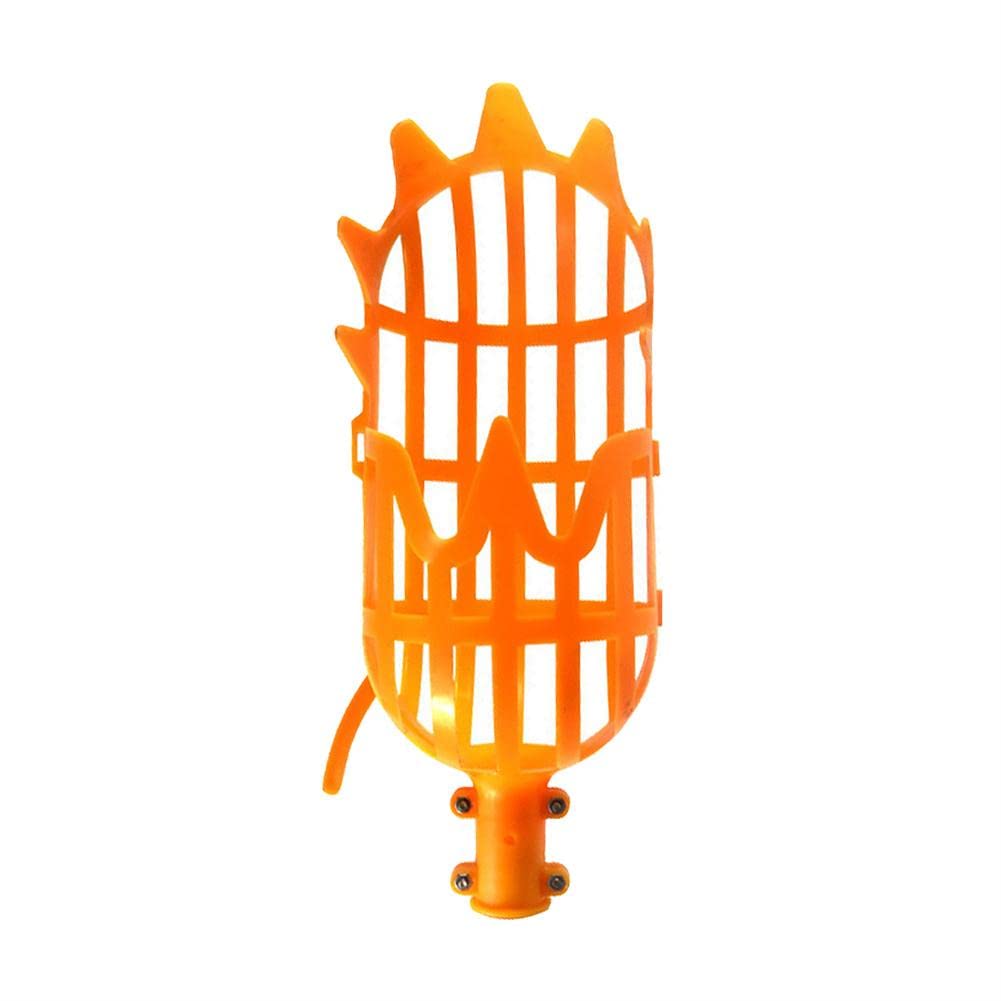 Orchard Fruit Picker Head with Garden Basket - Plastic Fruit Harvesting Tool for Apples, Berries, Jujubes - Perfect for Home Gardening, Farm Harvesting & Agricultural Use