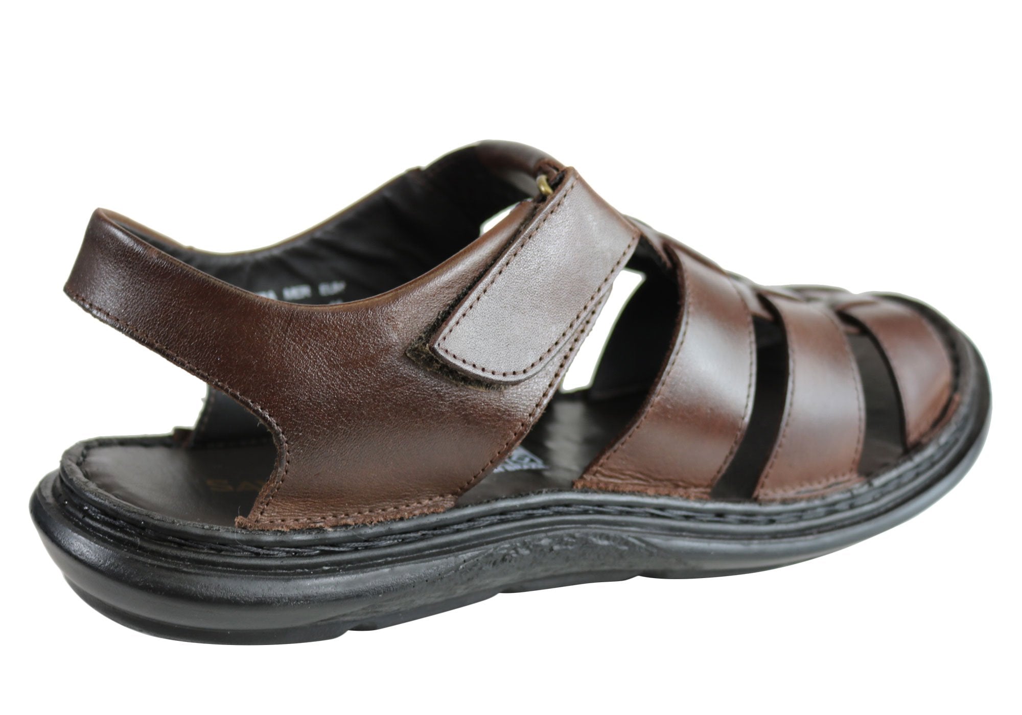 Savelli Kain Men's Leather Comfortable Cushioned Sandals - Handmade in Brazil - Perfect for Beach, Vacation & Summer Outdoor Activities