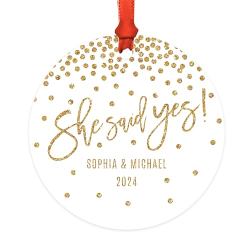 Custom She Said Yes Gold