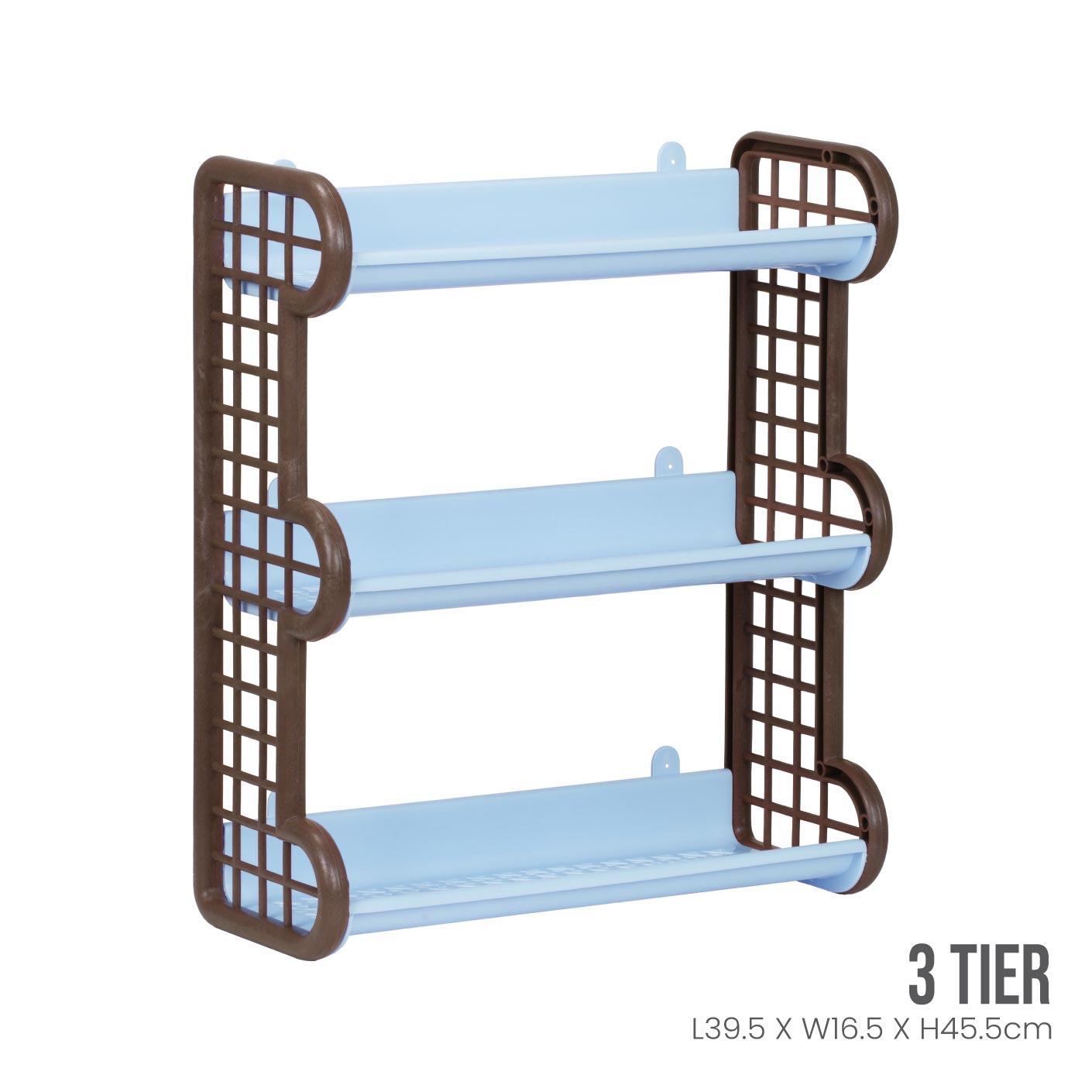 3 Tier Slim Metal Shelf Rack - Space Saving Storage Organizer for Kitchen, Bathroom, Office | Sturdy & Compact Design for Small Spaces