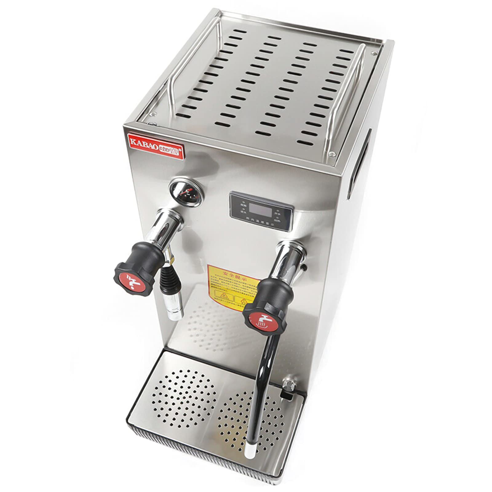 2500W Commercial Electric 8L Water Boiler & Steam Machine with LCD Display - Professional Milk Frother for Coffee, Bubble Tea & Dessert Shops - Perfect for Cafés, Bakeries & Beverage Businesses